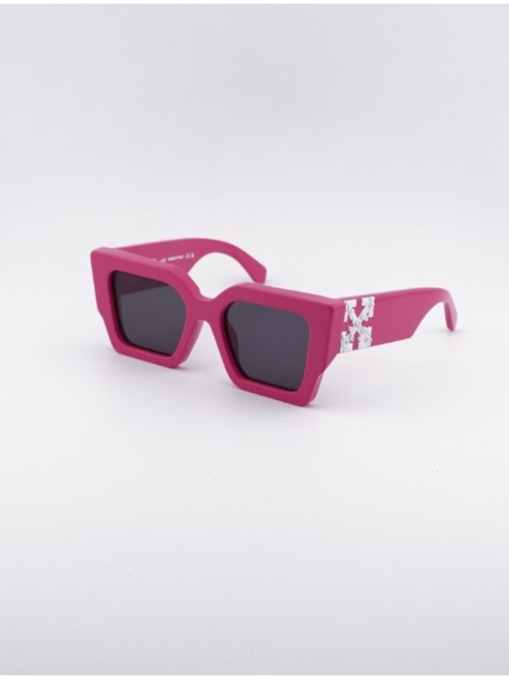 Off-White OERI003 6807 Sunglasses Pink Square Frame, Grey Lenses